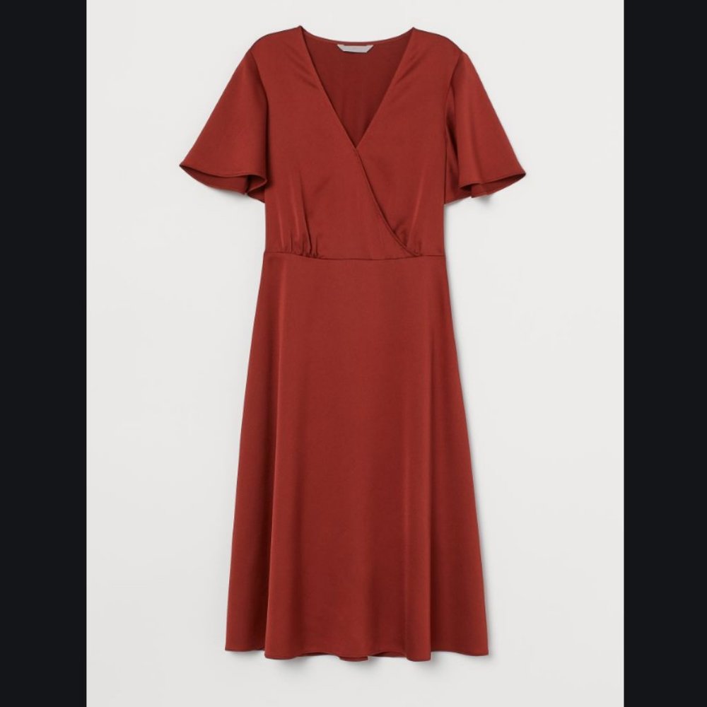 H&M rust dress NWT size US 10